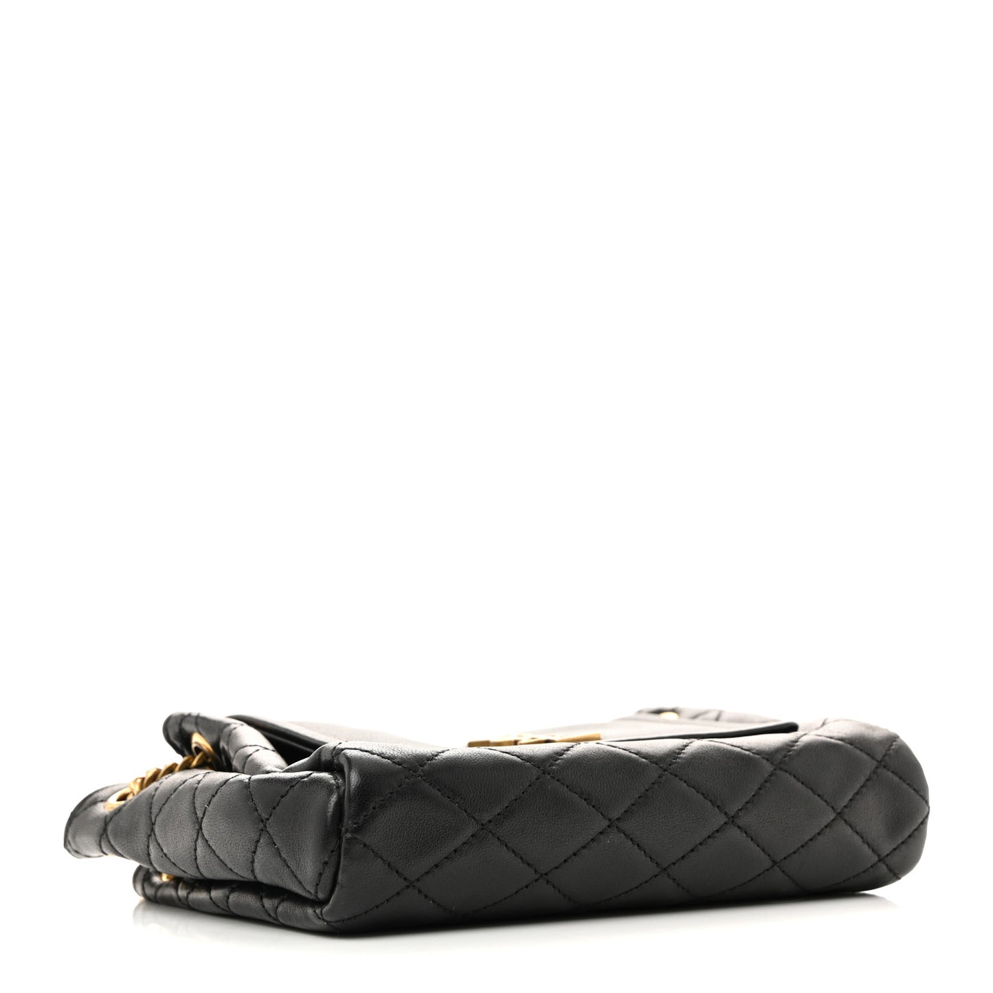 Lambskin Quilted Monogram Mini Nolita Black