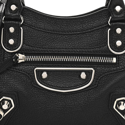 Balenciaga Chevre Silver Metallic Edge Hardware Mini City Black 8 of 10