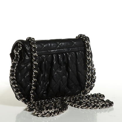 Chanel Washed Lambskin Mini Chain Around Messenger Black 3 of 8