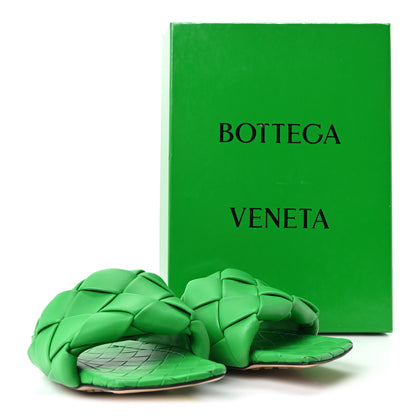 Bottega Veneta Nappa Maxi Intrecciato Lido Flat Sandals 38 Grass 17 of 17