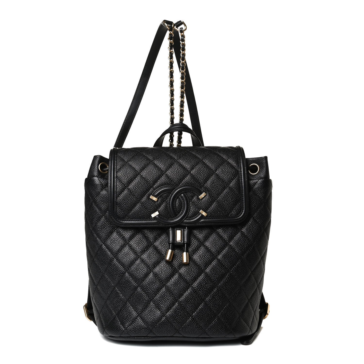 Chanel Caviar Quilted Filigree Backpack Black 1 of 15