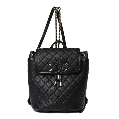 Chanel Caviar Quilted Filigree Backpack Black 1 of 15