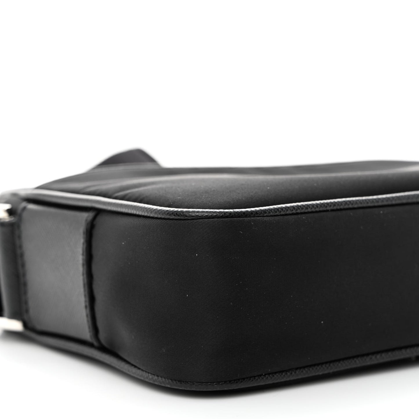 Tessuto Nylon Saffiano Logo Camera Bag Black