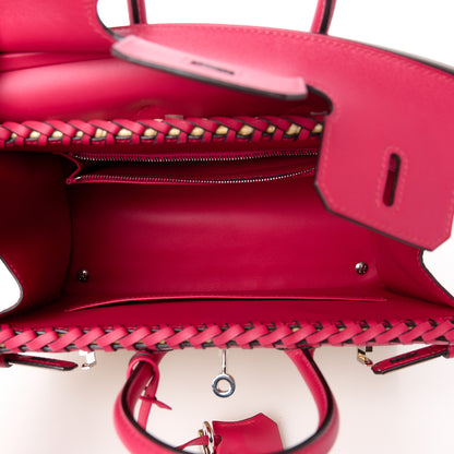 Hermes Wicker Swift Picnic Birkin 25 Naturel Framboise 5 of 13