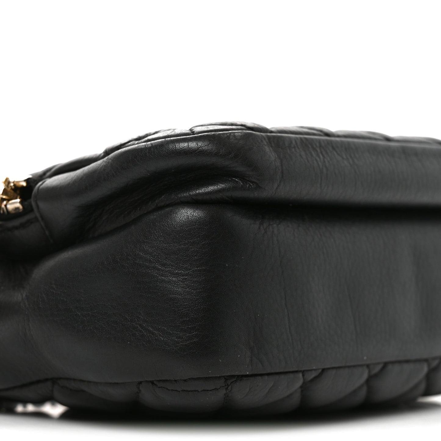 Calfskin Quilted Day Trips Camera Case Black