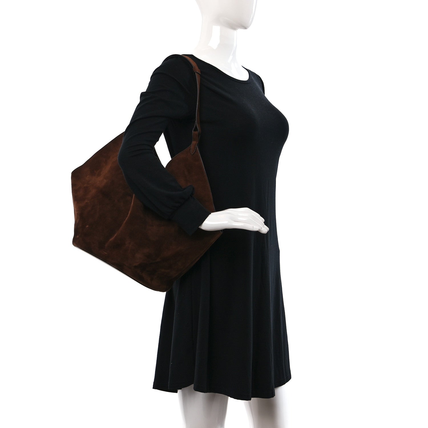 Khaite Suede Calfskin Medium Lotus Tote Toffee 2 of 9