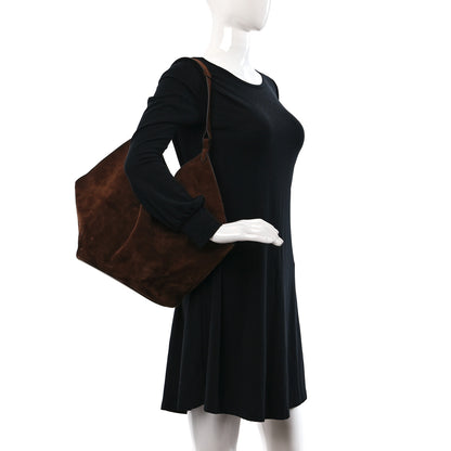 Khaite Suede Calfskin Medium Lotus Tote Toffee 2 of 9