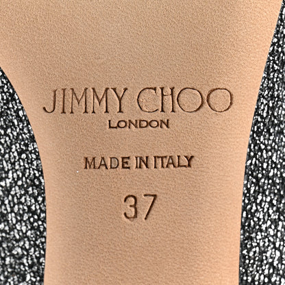 Jimmy Choo Glitter Fabric Romy 60 Pumps 37 Silver 7 of 9