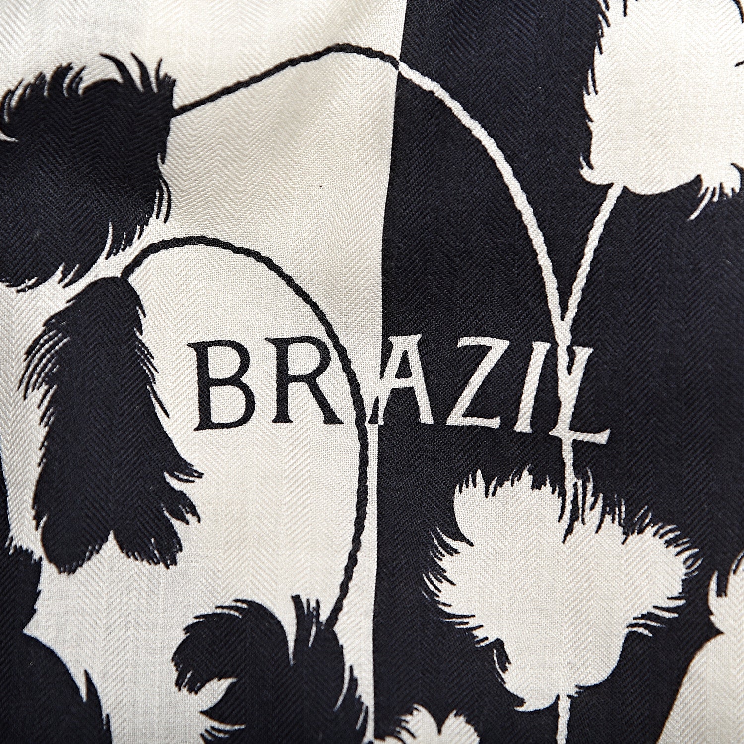 Hermes Cashmere Silk Brazil Tattoo Shawl 140 Bleu Noir Blanc 3 of 6