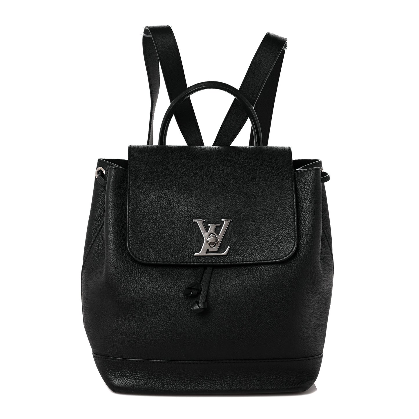 Calfskin Lockme Backpack Black