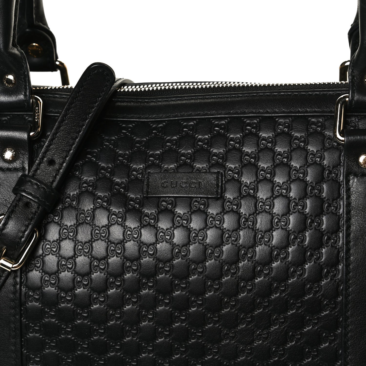 Gucci Soft Microguccissima Medium Zippered Satchel Black 14 of 17