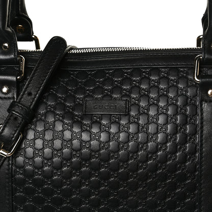 Gucci Soft Microguccissima Medium Zippered Satchel Black 14 of 17