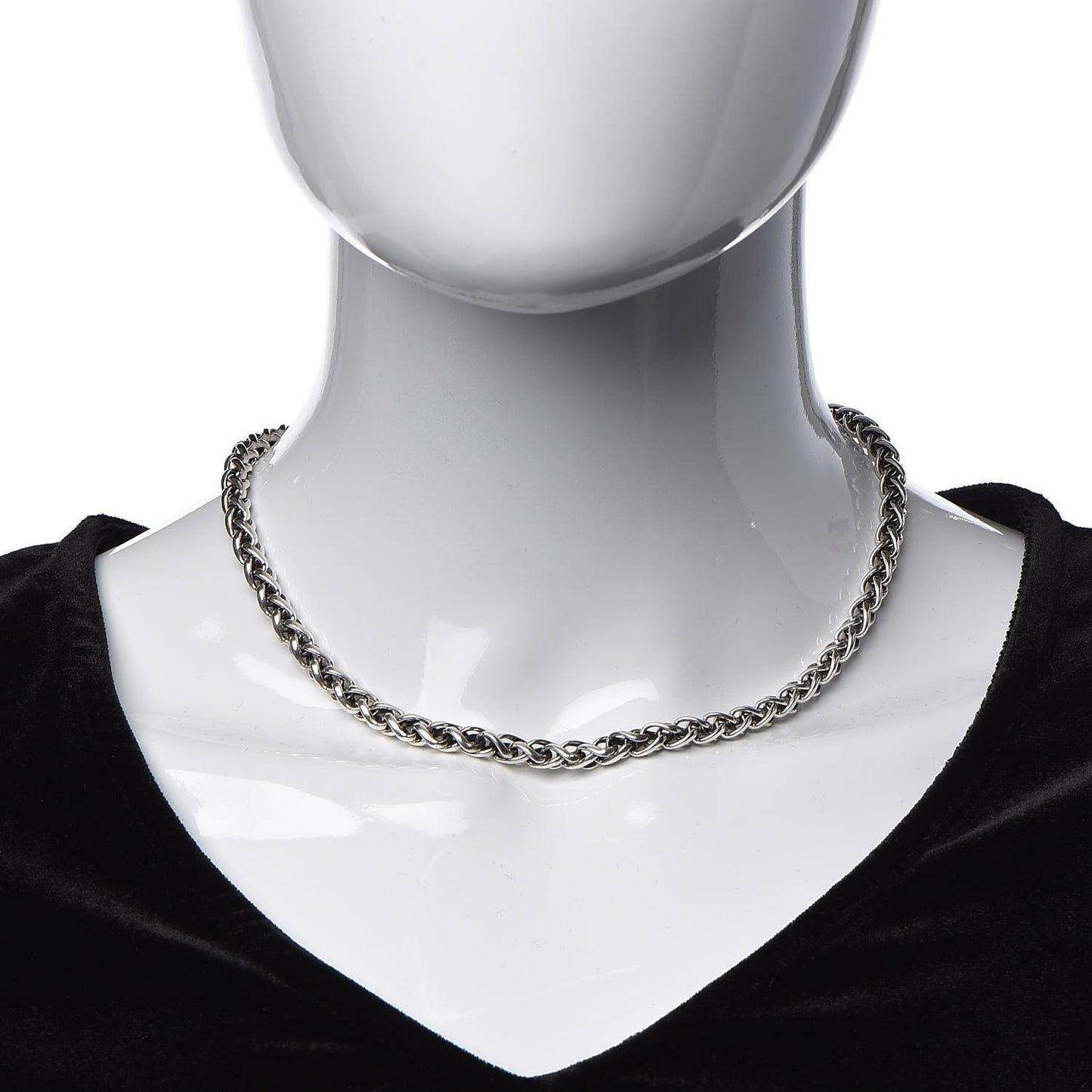 Sterling Silver 14K Yellow Gold 6mm Wheat Chain Necklace