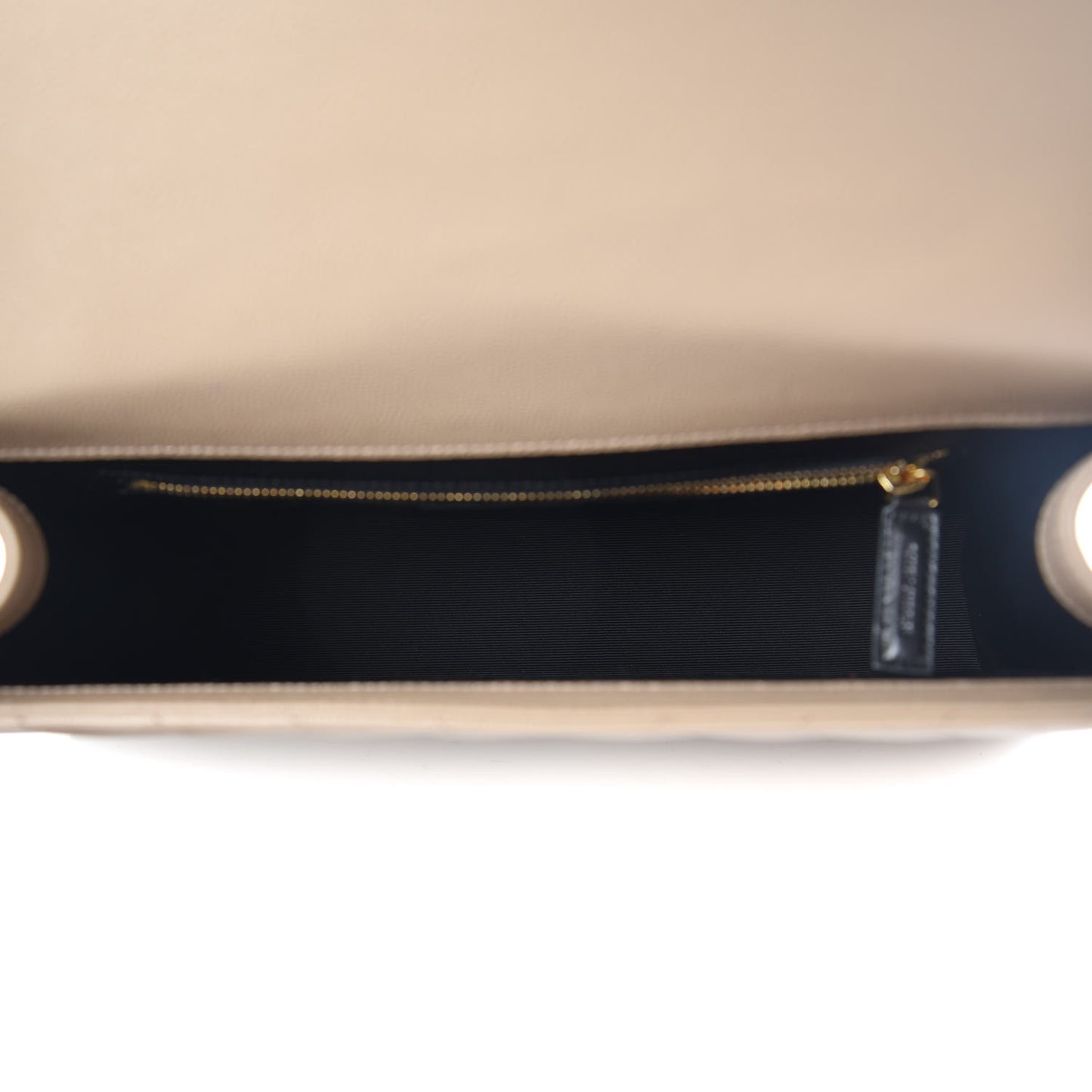 Grain De Poudre Matelasse Chevron Large Monogram Satchel Dark Beige