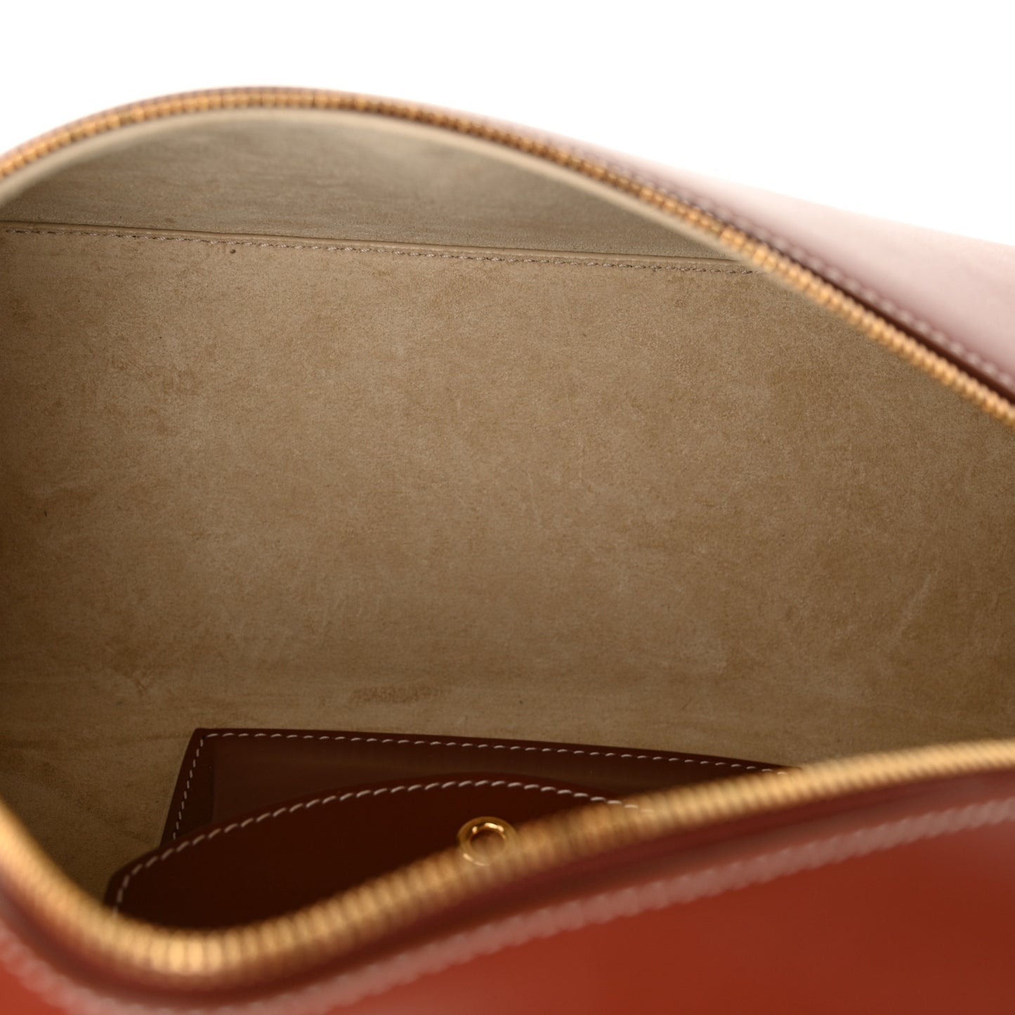 Saddle Calfskin Extra Bag L27 Deep Kummel
