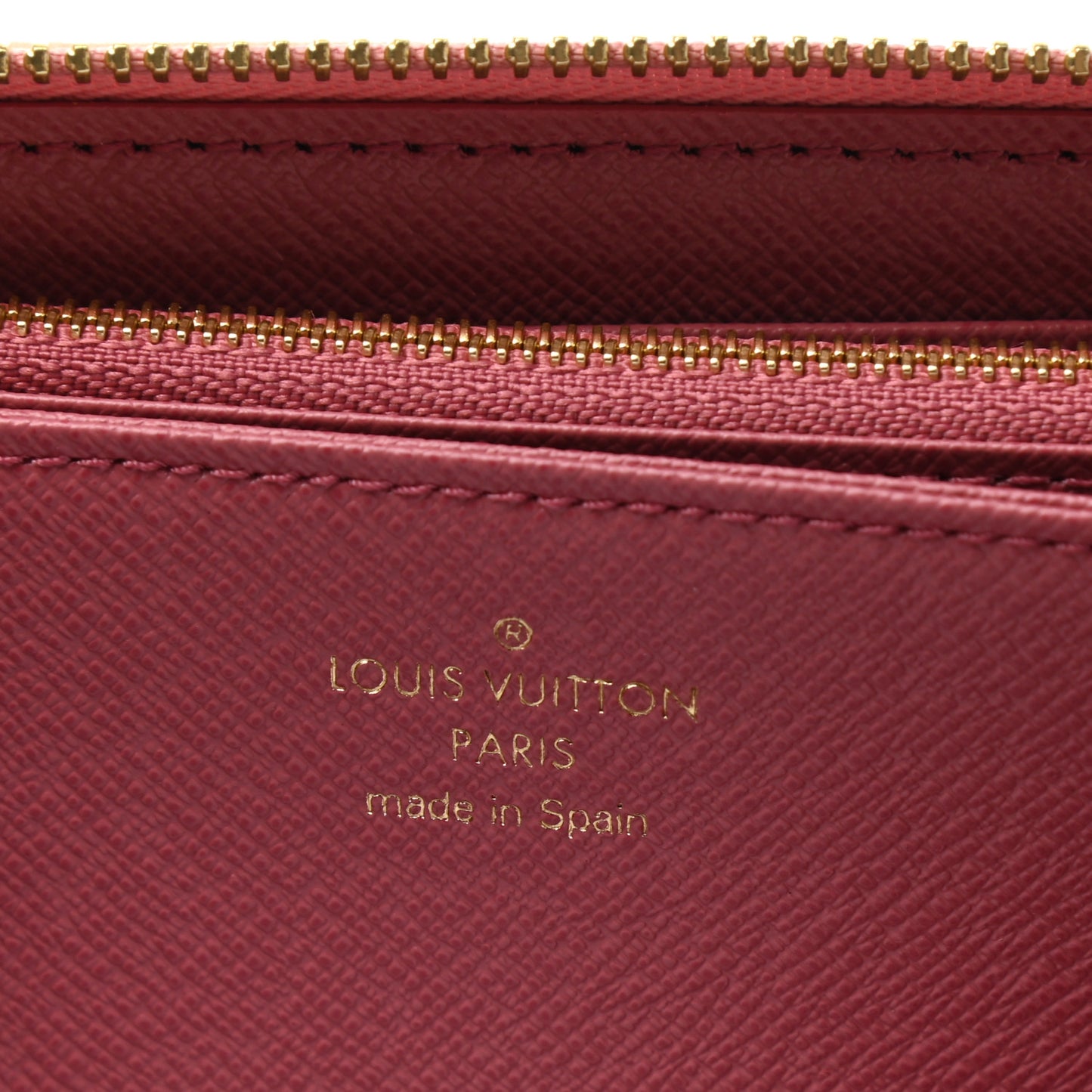 Denim Monogram Jacquard Zippy Wallet Pink