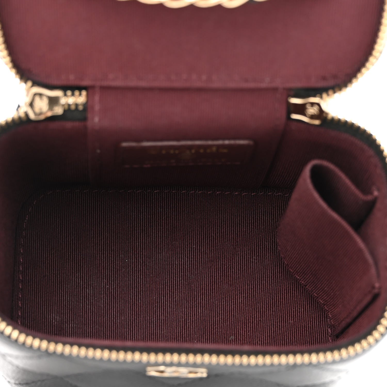 Chanel Caviar Quilted Mini Vanity Case With Chain Black 5 of 11