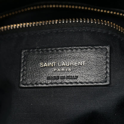 Saint Laurent Lambskin Quilted Medium Loulou Puffer Monogram Chain Satchel Black 6 of 12