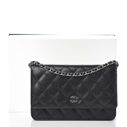 Chanel Caviar Quilted Wallet On Chain WOC Black 11 of 11