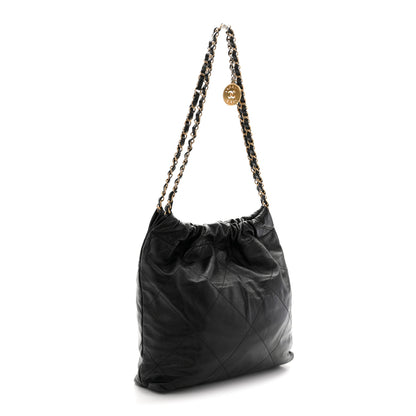 Chanel Shiny Calfskin Quilted Small Chanel 22 Black 4 of 11