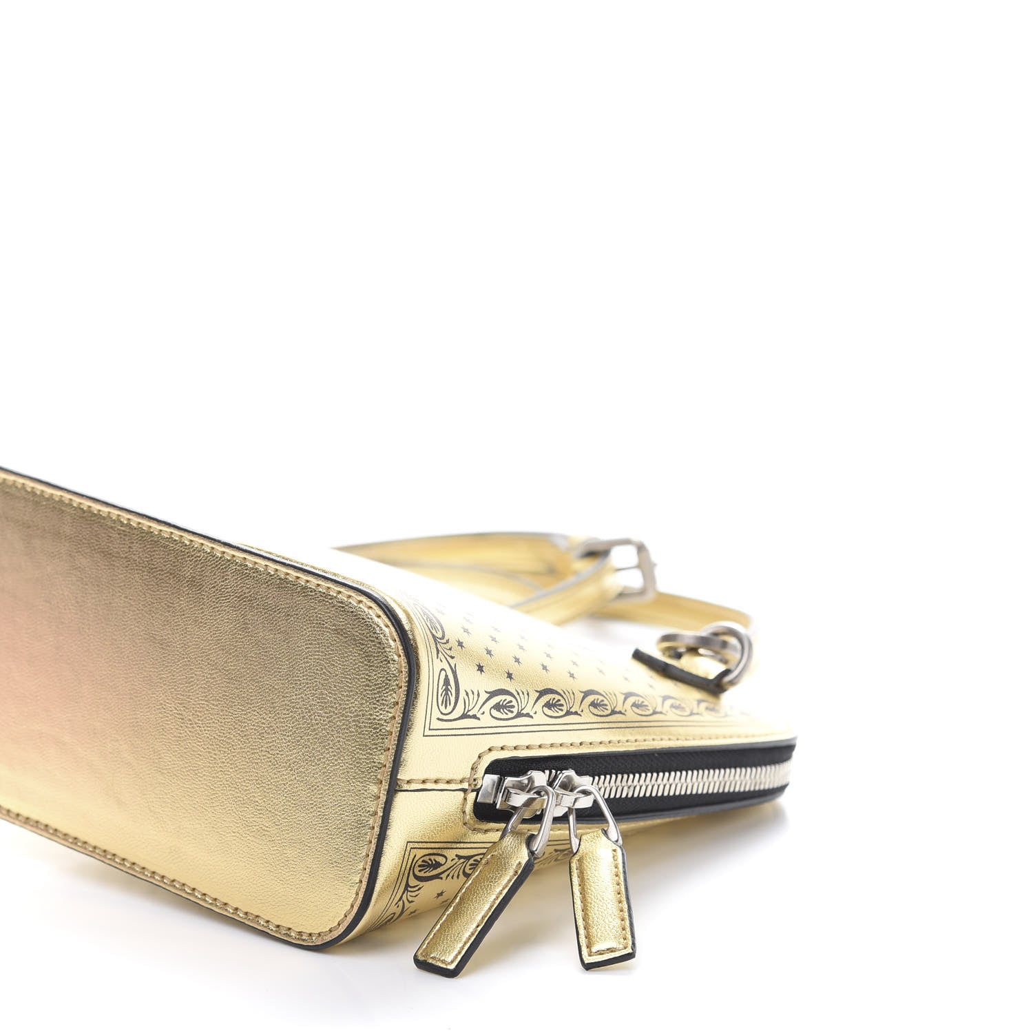 Gucci X SEGA Calfskin GUCCY Stars Mini Dome Shoulder Bag Gold 8 of 13