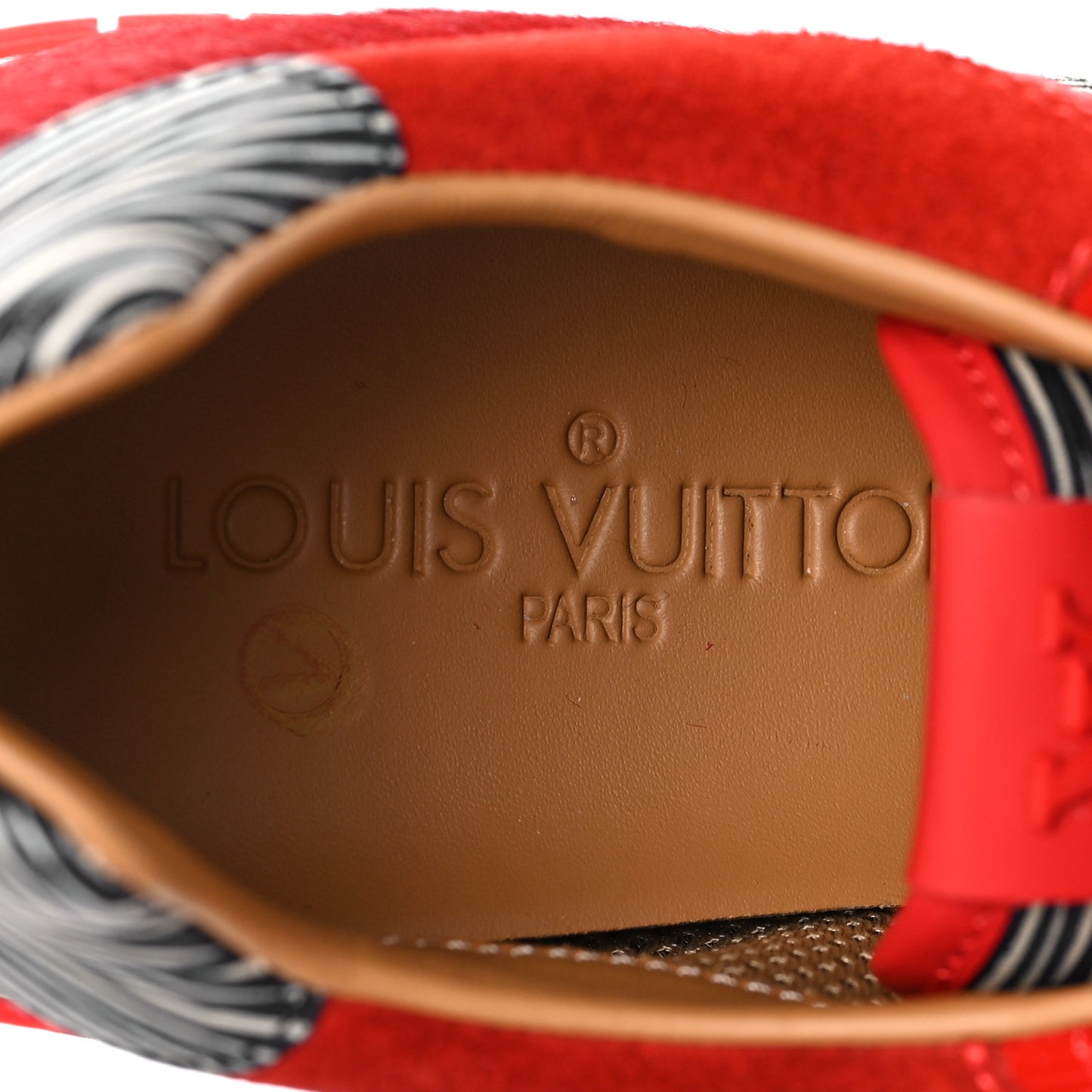 Epi Calf Hair Calfskin Run Away Sneakers 36 Rouge