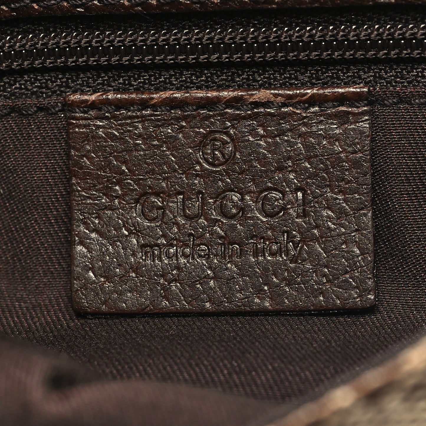 GG Monogram Buckle Belt Bag Dark Brown