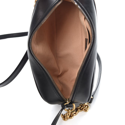 Gucci Calfskin Matelasse Small GG Marmont Chain Shoulder Bag Black 5 of 7