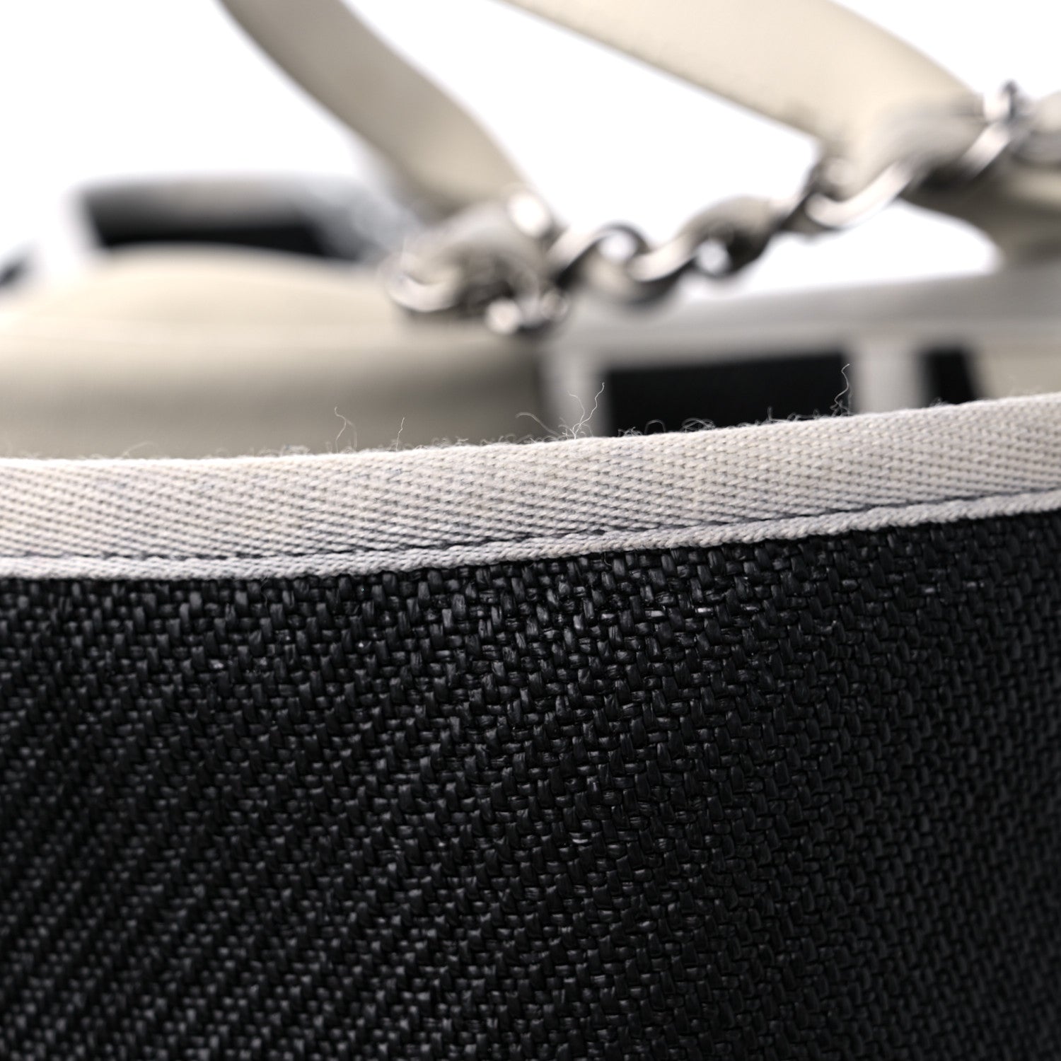 Chanel Canvas Large Deauville Tote Black White 12 of 15