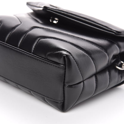 Saint Laurent Calfskin Y Quilted Monogram Toy Loulou Crossbody Bag Black 8 of 9