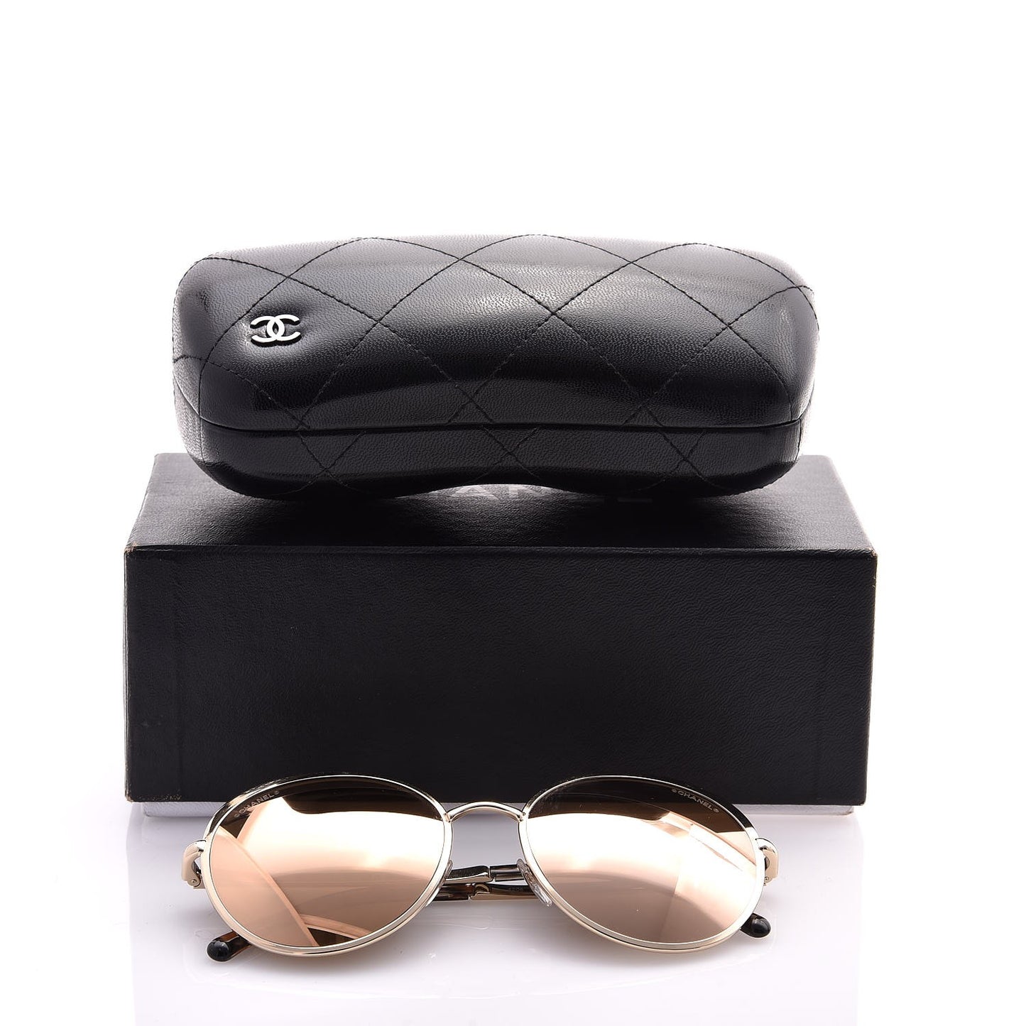Round Mirror Sunglasses 4206 Rose Gold