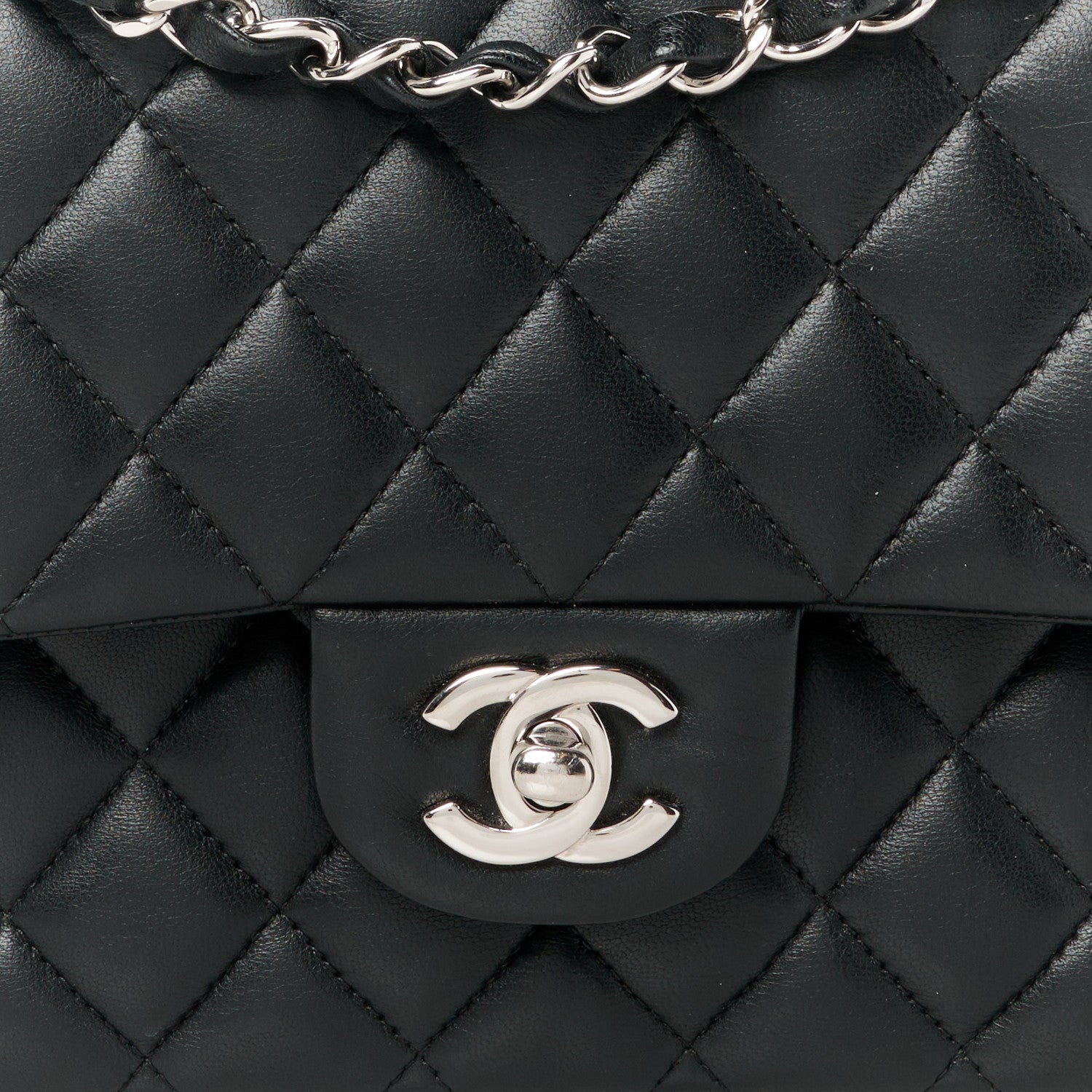 Chanel Lambskin Quilted Medium Double Flap Black 9 of 12