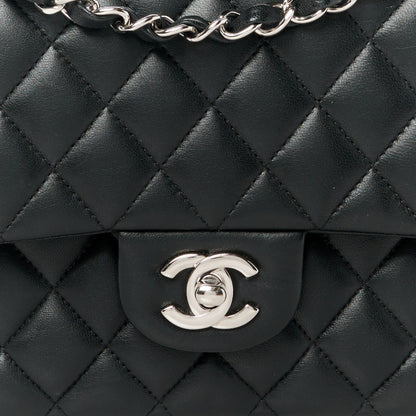 Chanel Lambskin Quilted Medium Double Flap Black 9 of 12