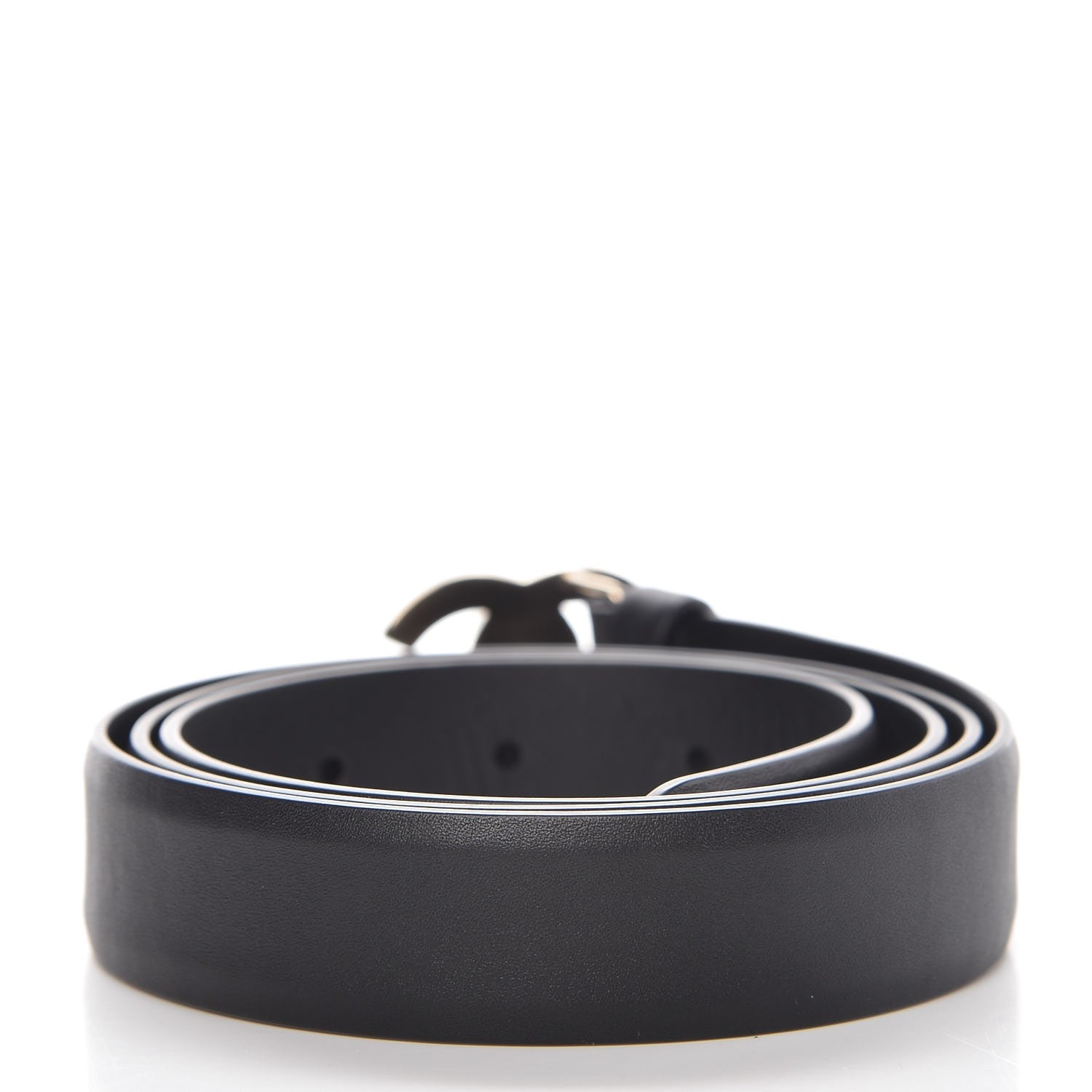 Chanel Calfskin CC Turn Lock Belt 95 38 Black 3 of 8