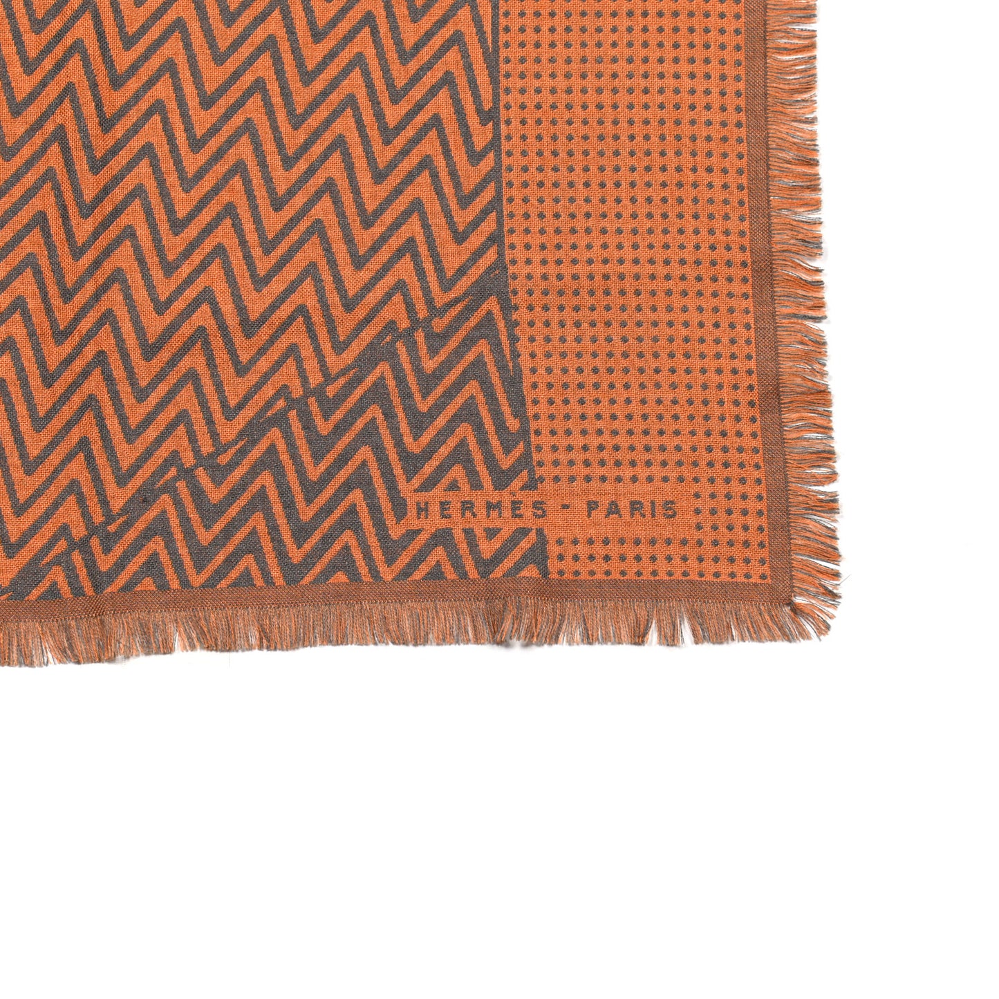 Cashmere Silk Harnais De Cabriolet Scarf 100 Orange Gris