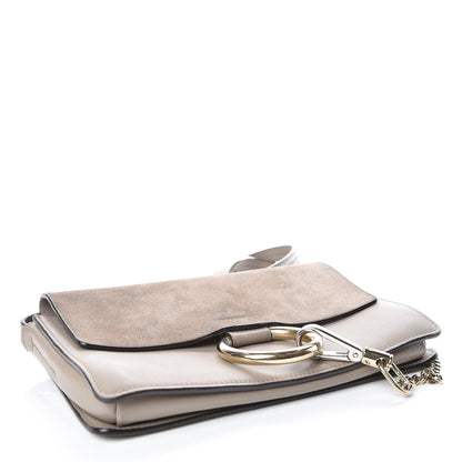 Chloe Suede Calfskin Small Faye Shoulder Bag Motty Grey 4 of 16