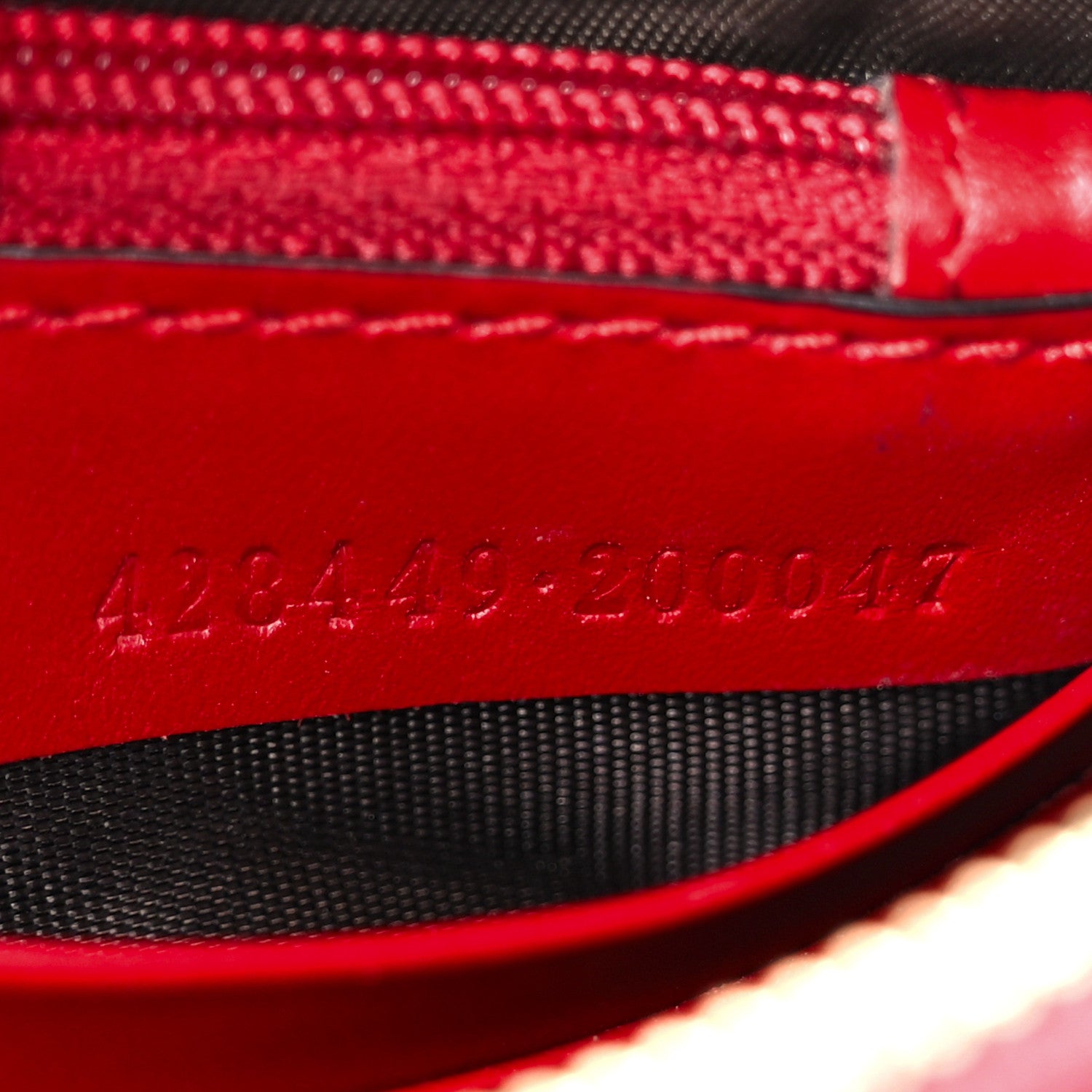 Gucci Guccissima Signature Wrist Wallet Hibiscus Red 7 of 12