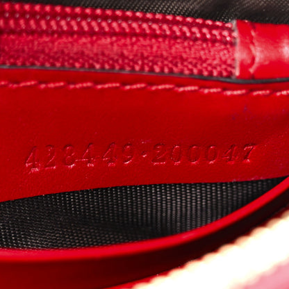 Gucci Guccissima Signature Wrist Wallet Hibiscus Red 7 of 12