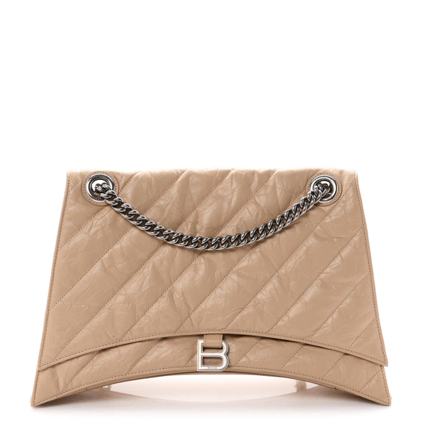 Balenciaga Crushed Calfskin Quilted Large Crush Chain Bag Light Brown 1 of 9
