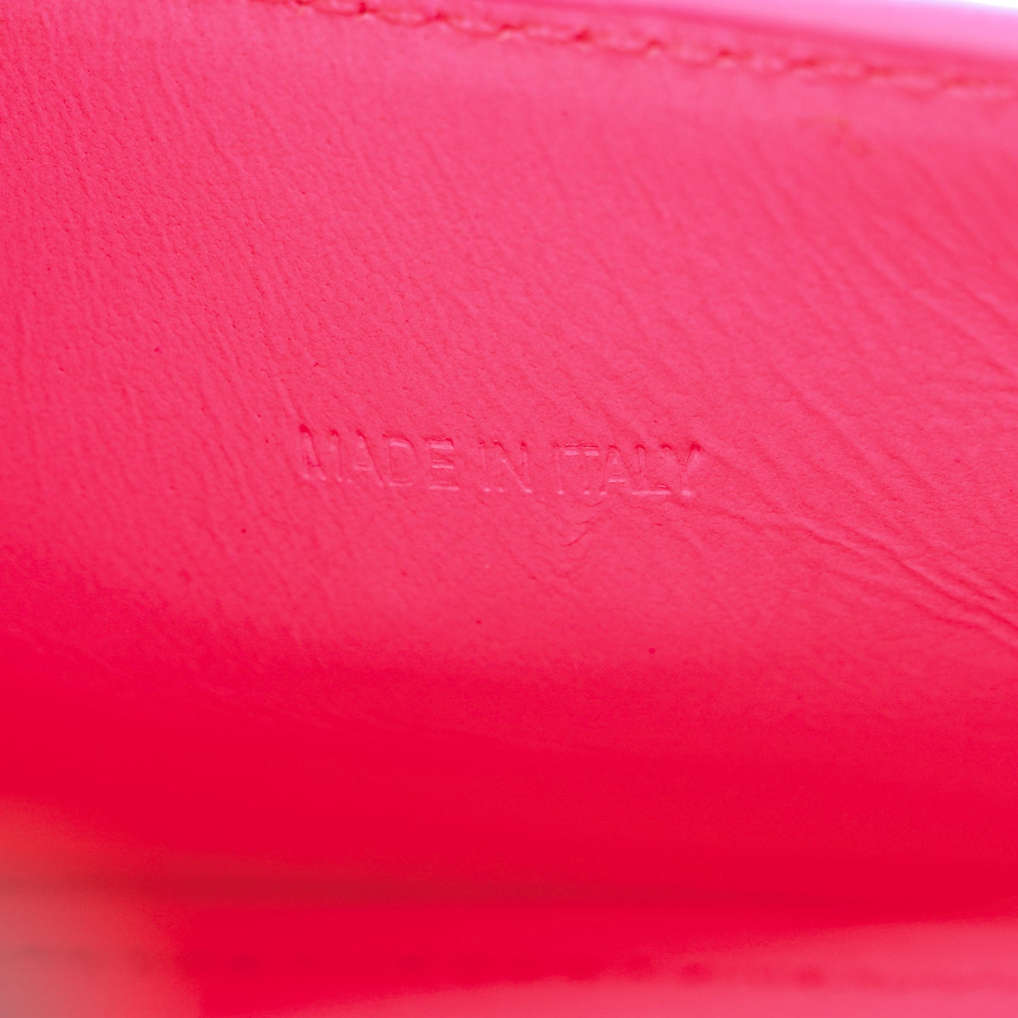Shiny Box Calfskin Hourglass Top Handle Bag XS Fluo Pink