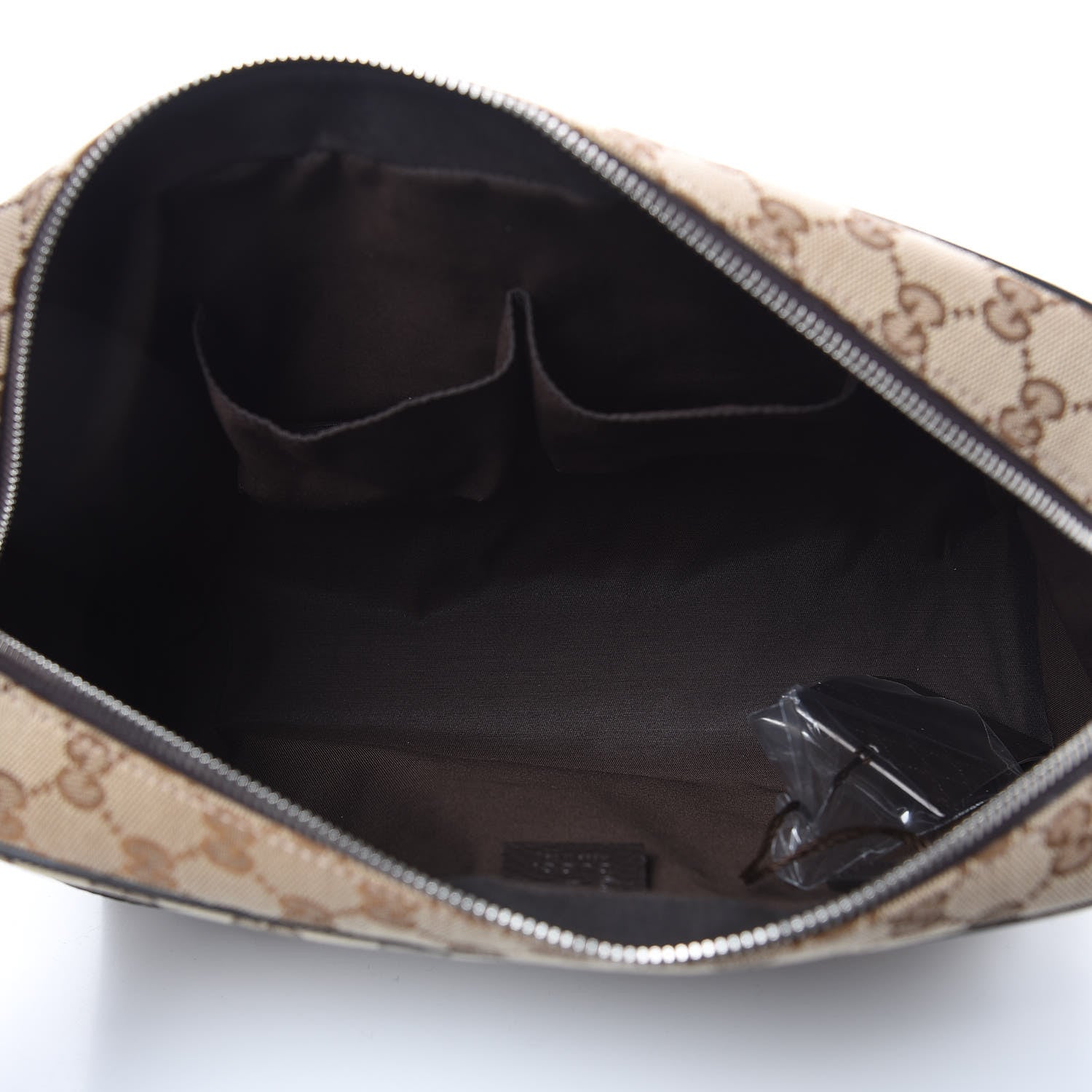 Gucci Monogram Dollar Calfskin Large Camera Case Beige Ebony Testa di Moro Marrone Scuro 5 of 11