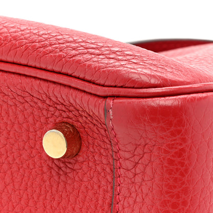 Hermes Taurillon Clemence Lindy 26 Rouge Casaque 10 of 12