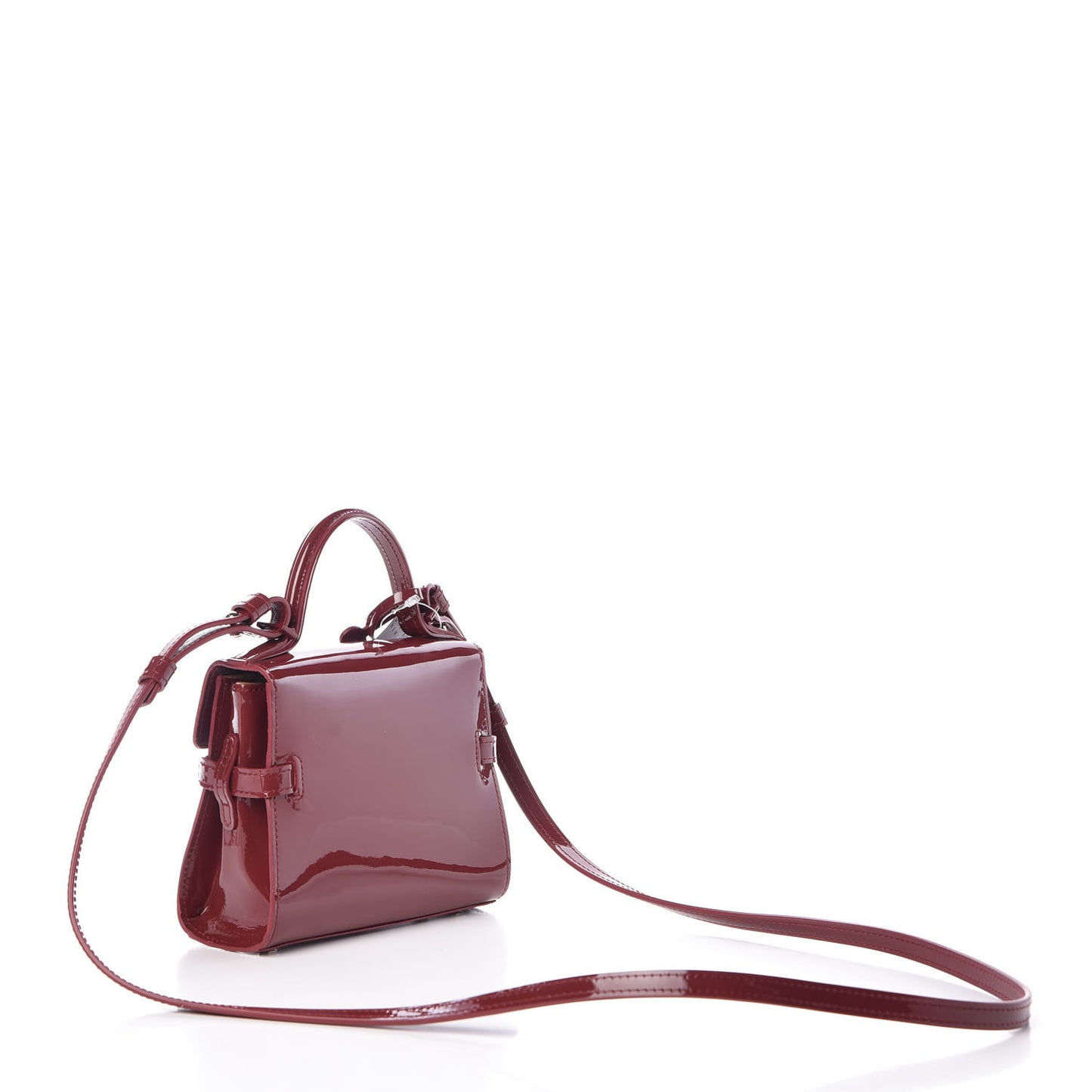Patent Calfskin Micro Tempete Satchel Red