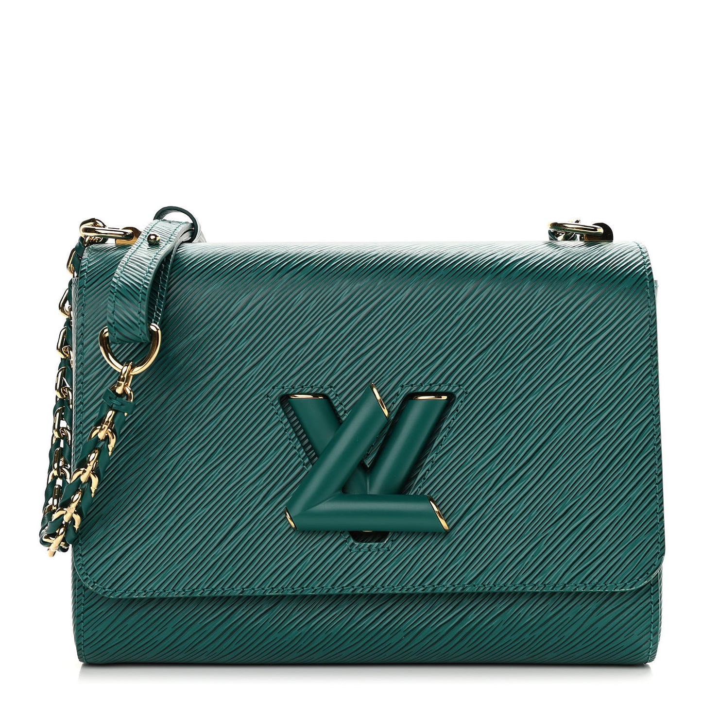 Epi Twist Shoulder Bag MM Emeraude