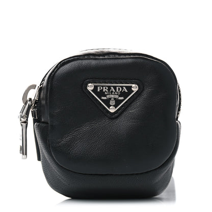 Prada Nappa Re-Nylon Metal Triangle Logo Mini Arm Pouch Black 1 of 4