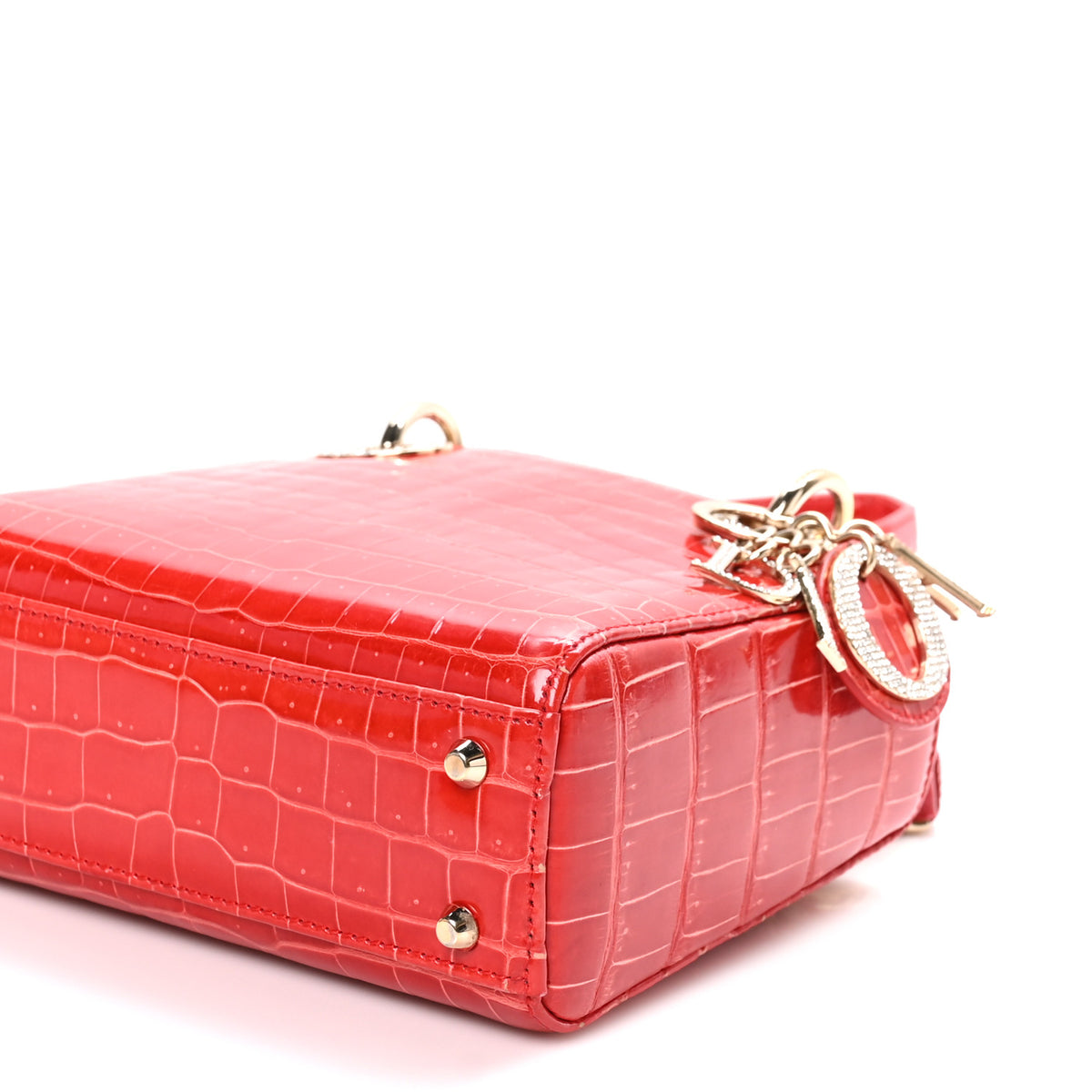 Christian Dior Crocodile Crystal Mini Lady Dior Green 9 of 10
