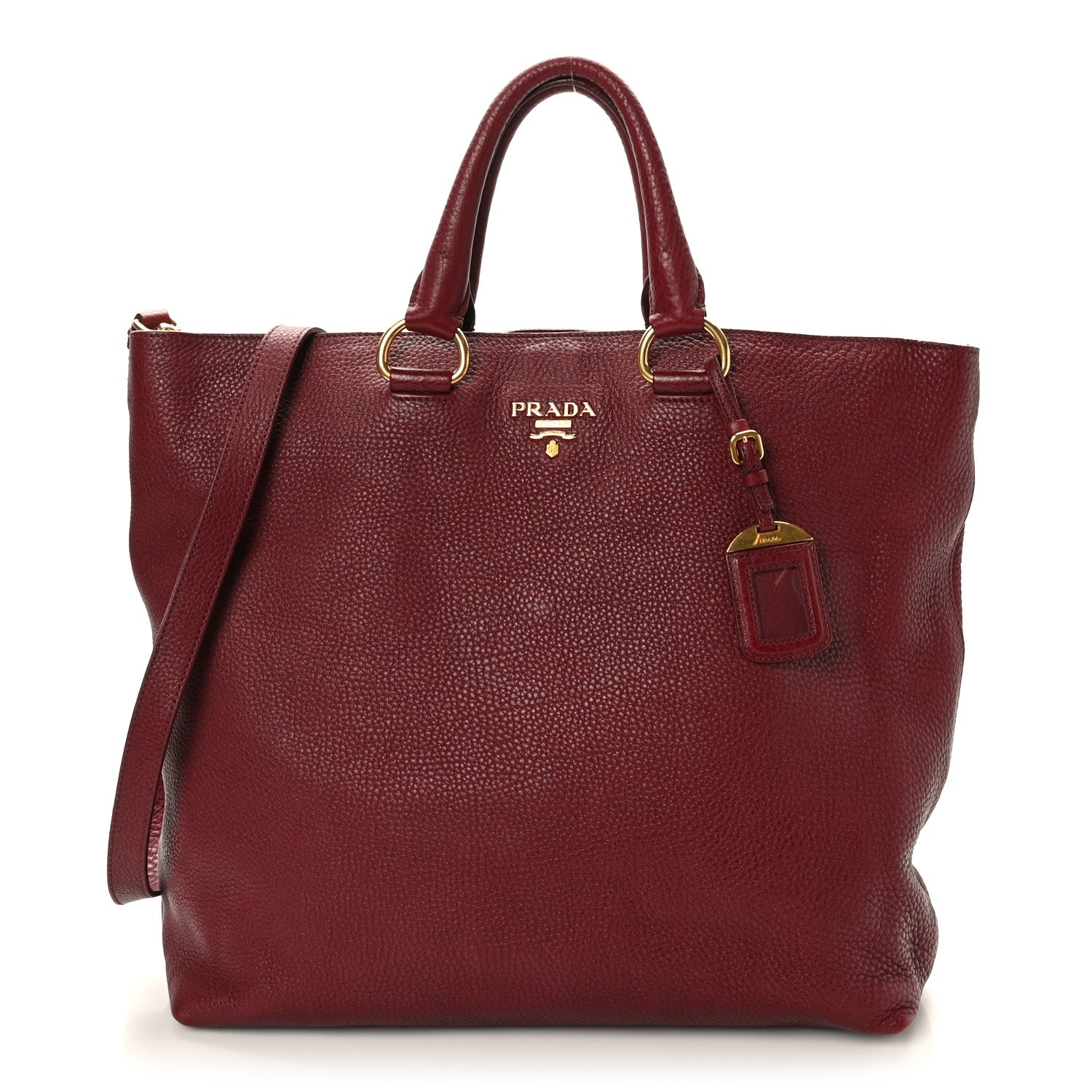 Prada Vitello Daino Tote Amaranto 1 of 8
