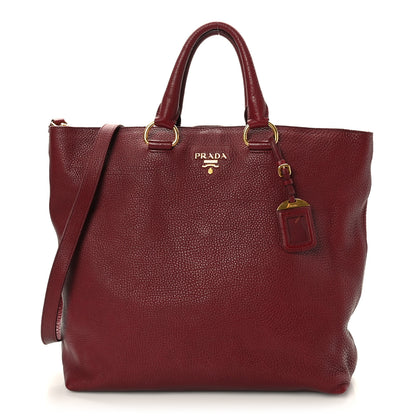 Prada Vitello Daino Tote Amaranto 1 of 8