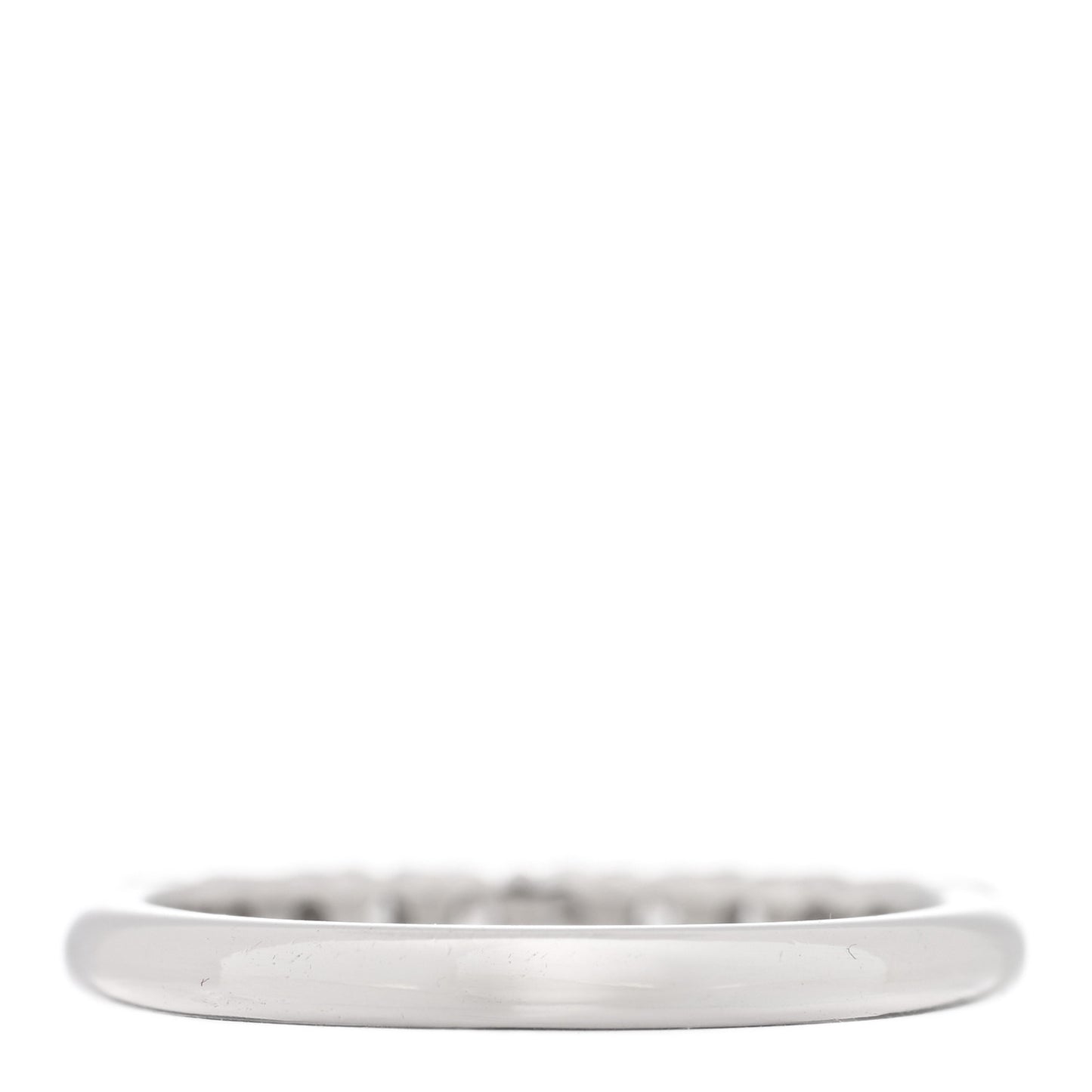 Platinum Diamond .27ctw 2.2mm Half Circle Forever Band Ring 48 4.5
