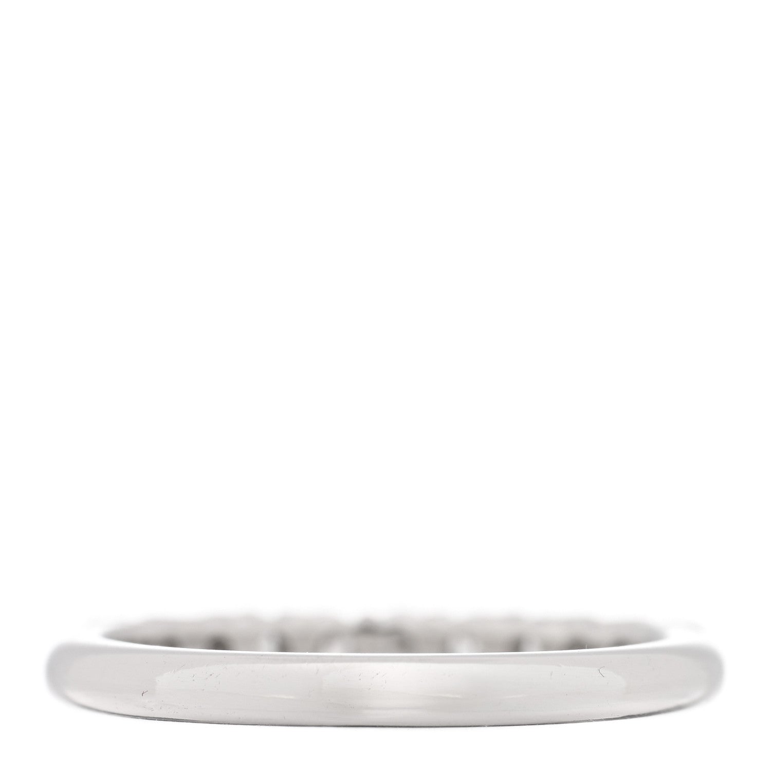 Tiffany Platinum Diamond .27ctw 2.2mm Half Circle Forever Band Ring 48 4.5 3 of 4